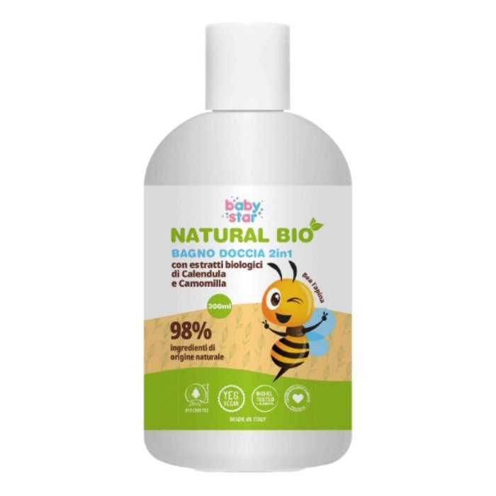 Babystar Bagnodoccia 2 in 1 Nat per Neonati e Bambini Delicato Corpo e Capelli - Papilonia Babystar Bagnodoccia 2 in 1 Nat per Neonati e Bambini Delicato Corpo e Capelli - Papilonia