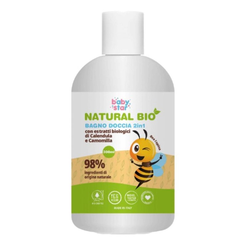 Babystar Bagnodoccia 2 in 1 Nat per Neonati e Bambini Delicato Corpo e Capelli - Papilonia Babystar Bagnodoccia 2 in 1 Nat per Neonati e Bambini Delicato Corpo e Capelli - Papilonia