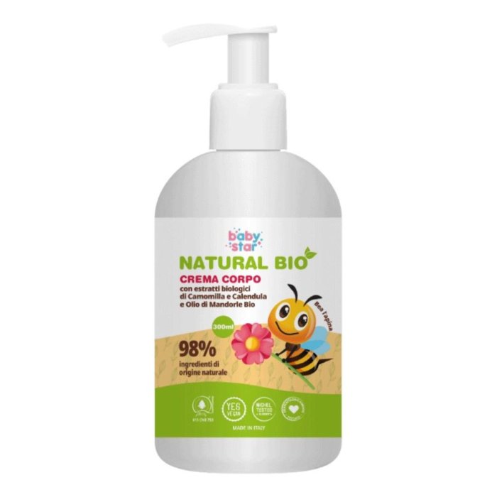 Babystar crema corpo nat bio - crema corpo idratante per pelle delicata del bambino Babystar crema corpo nat bio - crema corpo idratante per pelle delicata del bambino