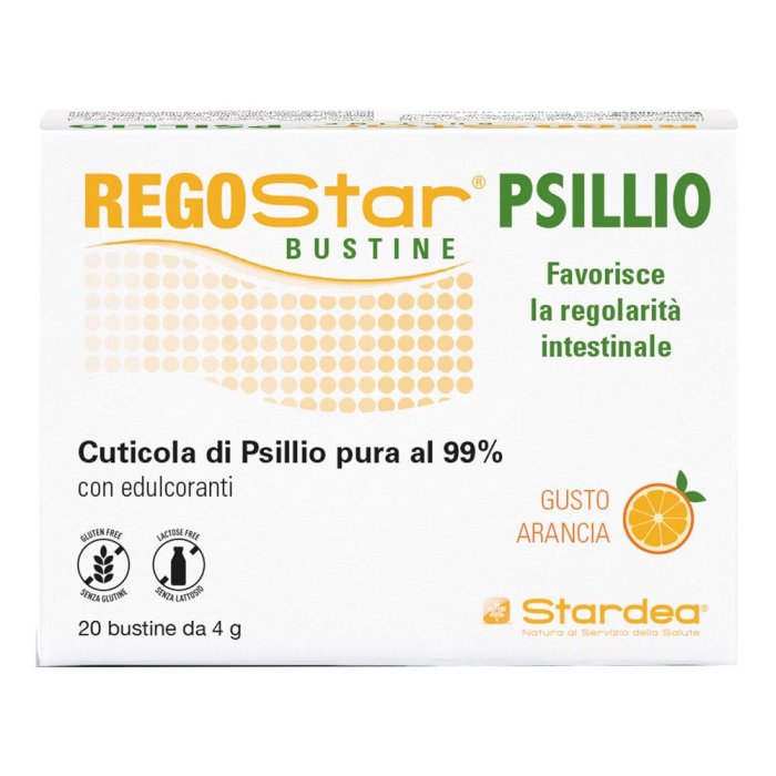 Regostar Psillio 20 bustine - integratore di fibre a base di psillio Regostar Psillio 20 bustine - integratore di fibre a base di psillio