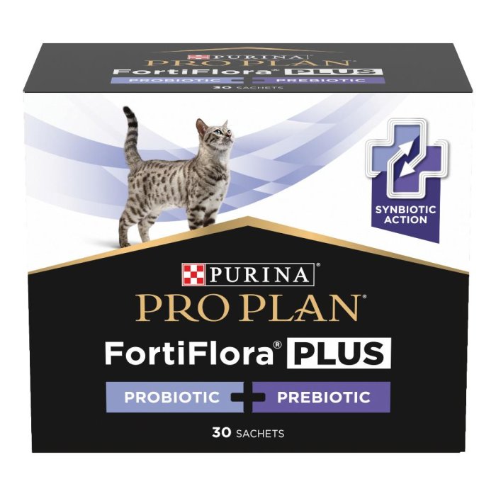 Purina Pro Plan Fortiflora Gatto Plus 30 Bustine &ndash; Integratore Probiotico per Gatto per Benessere Intestinale