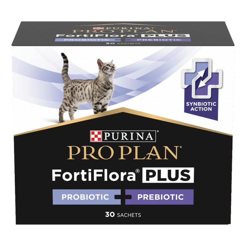 Purina Pro Plan Fortiflora Gatto Plus 30 Bustine &ndash; Integratore Probiotico per Gatto per Benessere Intestinale
