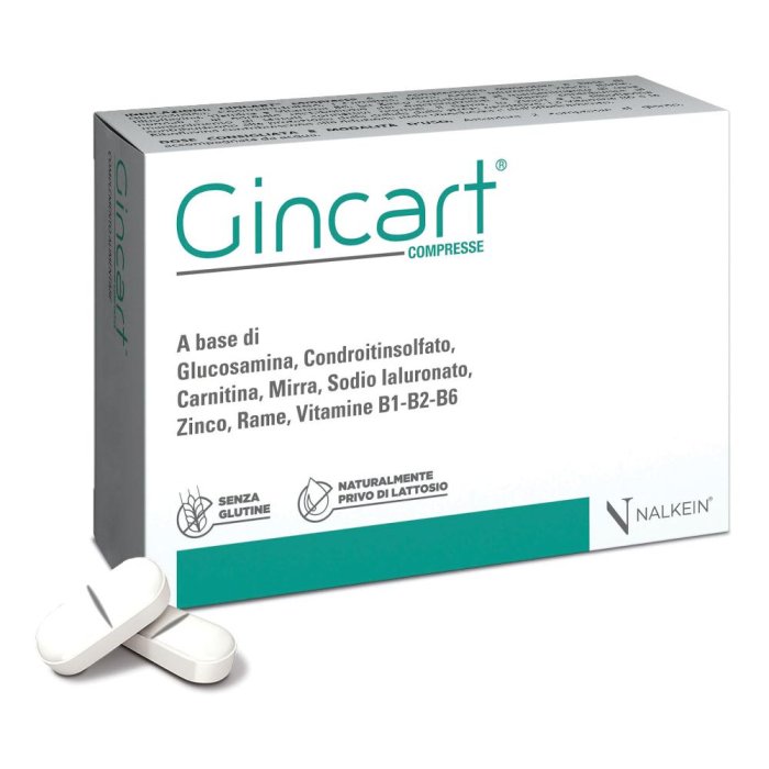 Gincart Integratore per Articolazioni e Cartilagine 30 Compresse Benessere Articolare e Flessibilit&agrave;