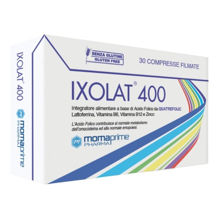 Ixolat 400 MomaPrime Pharma Integratore per il Controllo della Omocisteinemia 30 compresse Ixolat 400 MomaPrime Pharma Integratore per il Controllo della Omocisteinemia 30 compresse