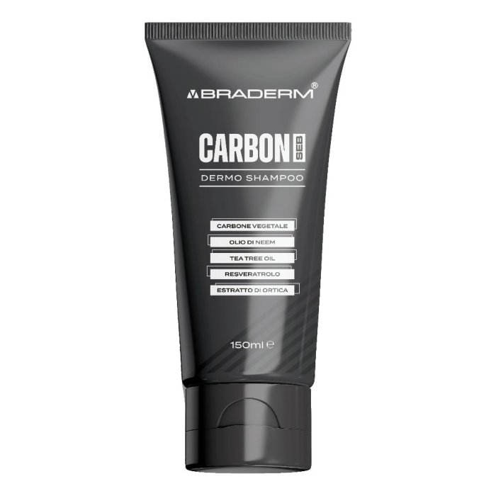Braderm Carbon Seb Shampoo Purificante Antiforfora per Cute Grassa e Seborroica 150 ml Braderm Carbon Seb Shampoo Purificante Antiforfora per Cute Grassa e Seborroica 150 ml
