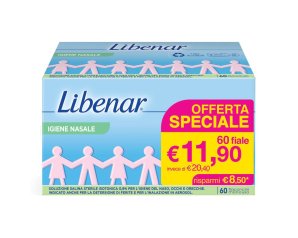 Libenar Igiene Nasale - 60 Flaconcini Monodose da 5 ml