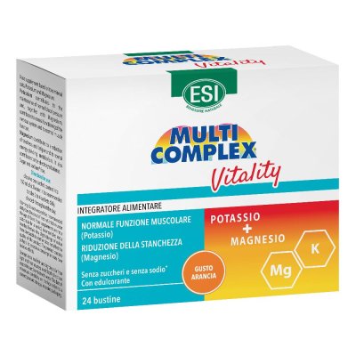 Esi multicomplex vitality integratore di magnesio e potassio gusto arancia 24 bustine