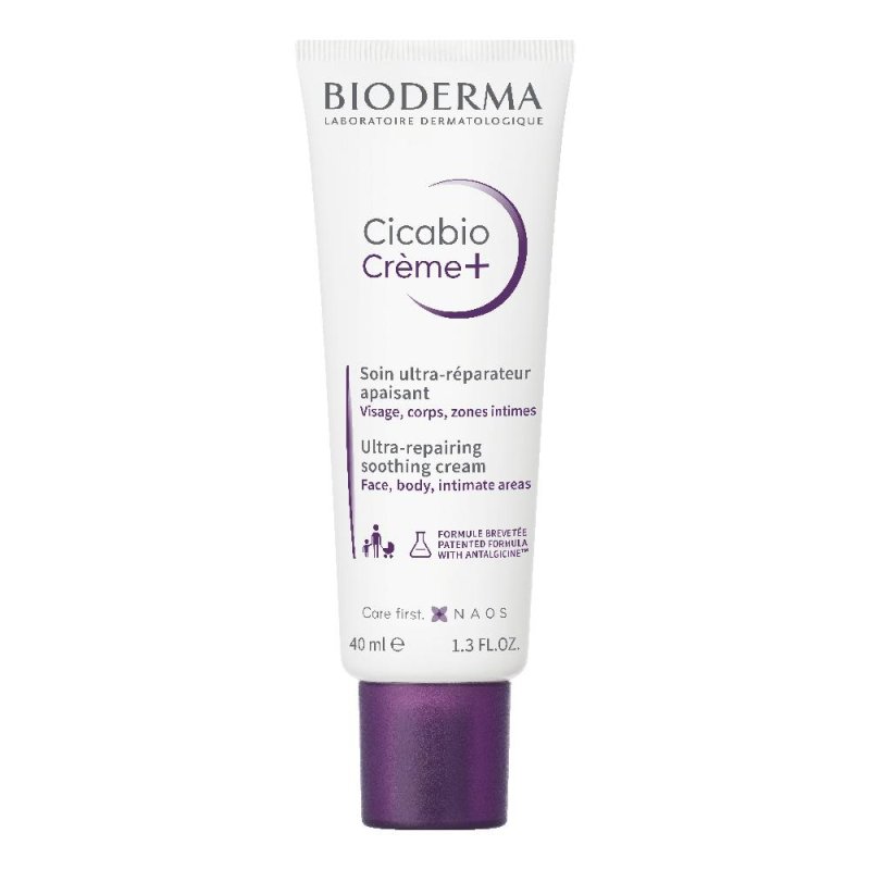 Bioderma Cicabio - Cr&egrave;me+ Crema Lenitiva Riparatrice per Pelle Indebolita e Irritata, 40ml