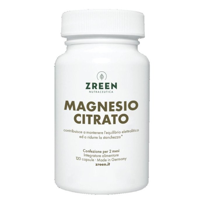 Zreen magnesio citrato integratore alimentare 120 capsule Zreen magnesio citrato integratore alimentare 120 capsule