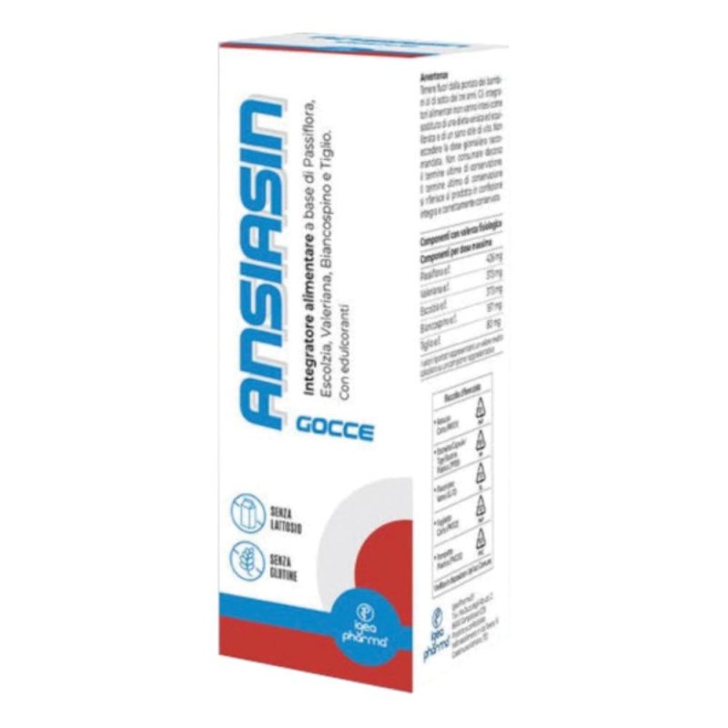 Ansiasin Javni Gocce Orali 30 ml Integratore Naturale per Ansia Stress e Rilassamento Ansiasin Javni Gocce Orali 30 ml Integratore Naturale per Ansia Stress e Rilassamento