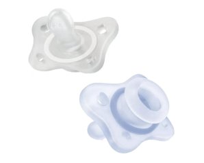 Succhietto Gommotto Mini Soft 0-2M Silicone Azzurro,2 Pezzi