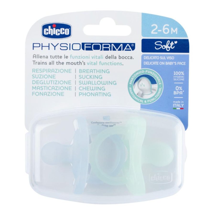 Chicco PhysioForma Soft 2-6 Mesi Gommotto Bambino 2 Pezzi Chicco PhysioForma Soft 2-6 Mesi Gommotto Bambino 2 Pezzi