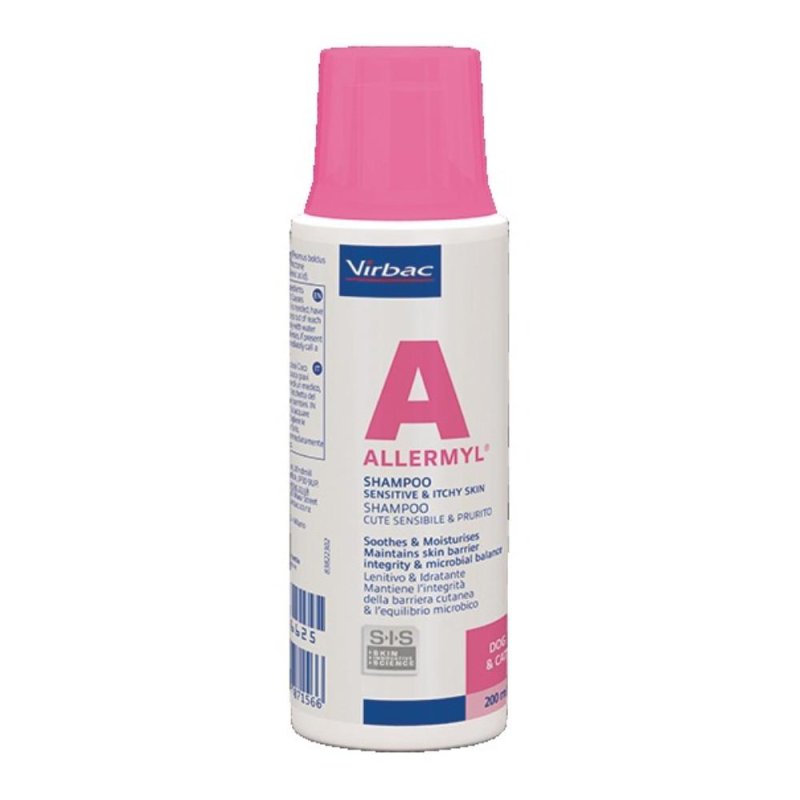 Allermyl SIS Shampoo Cani e Gatti 250 ml – Detergente Dermatologico per Pelle Sensibile e Allergica Allermyl SIS Shampoo Cani e Gatti 250 ml – Detergente Dermatologico per Pelle Sensibile e Allergica