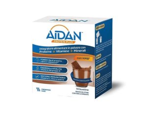 Aidan Protein Plus cioccolato 14 bustine - integratore proteico gusto cacao