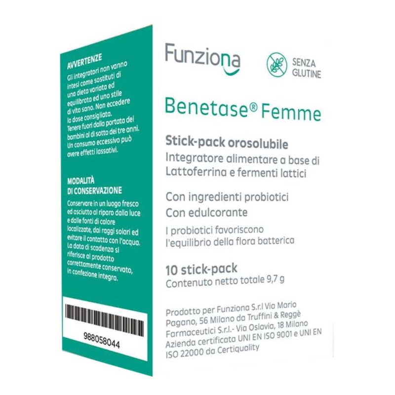 Benetase Femme 10 stick pack - integratore per benessere femminile Benetase Femme 10 stick pack - integratore per benessere femminile