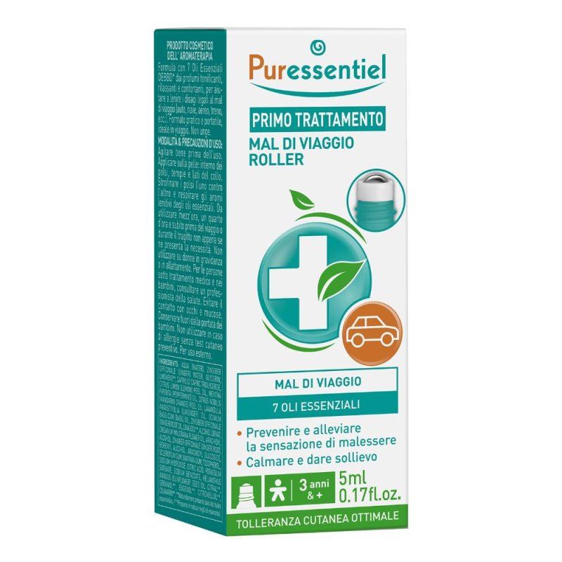 Puressentiel Roller Mal di Viaggio ai 7 Oli Essenziale 5ml Puressentiel Roller Mal di Viaggio ai 7 Oli Essenziale 5ml