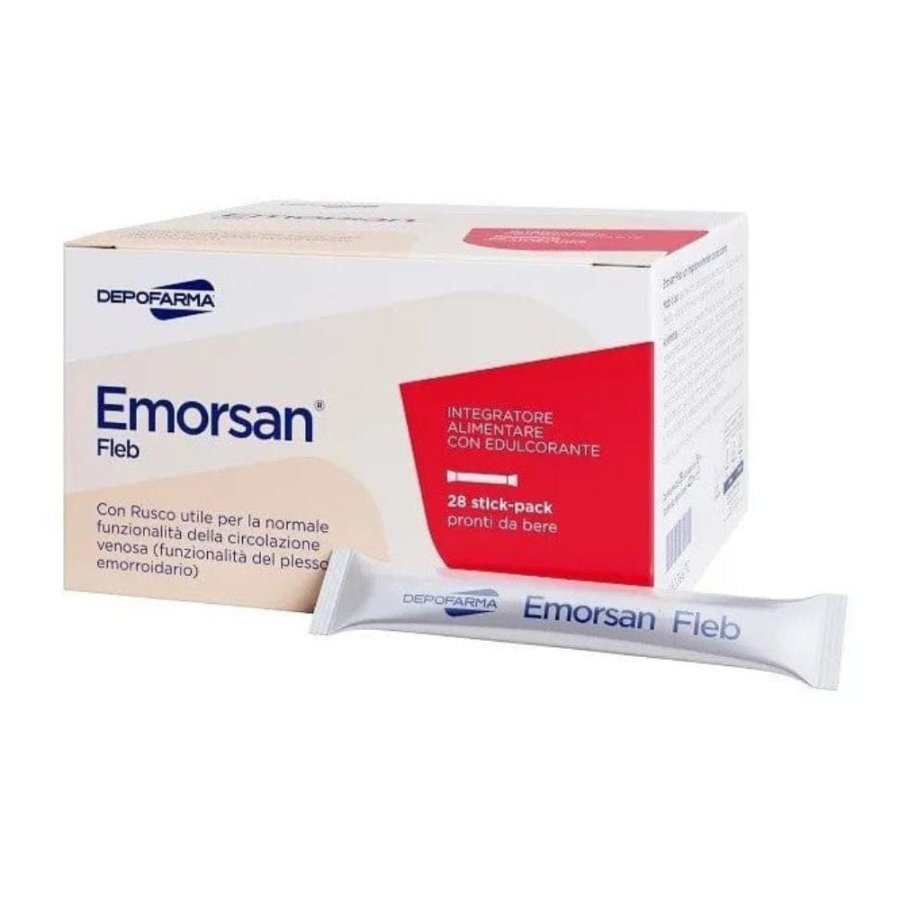 Emorsan Fleb integratore per circolazione e gambe pesanti 28 stick da 15 millilitri Emorsan Fleb integratore per circolazione e gambe pesanti 28 stick da 15 millilitri