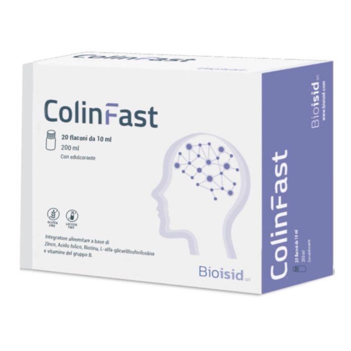 ColinFast - Integratore Alimentare con Zinco, Acido Folico, Biotina e Vitamine del Gruppo B 20 flaconi da 10 ml ColinFast - Integratore Alimentare con Zinco, Acido Folico, Biotina e Vitamine del Gruppo B 20 flaconi da 10 ml