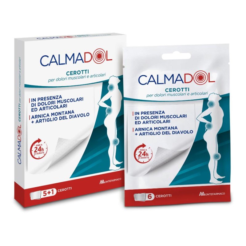 Calmadol Cerotti Autoriscaldanti 5+1 Pezzi per Dolori Muscolari and Articolari a Schiena Cervicale e Spalle