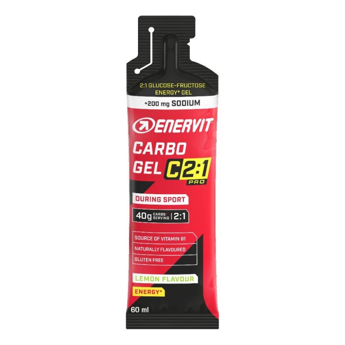 Enervit Carbo Gel C2:1 limone 60 ml gel energetico con maltodestrine, fruttosio e caffeina Enervit Carbo Gel C2:1 limone 60 ml gel energetico con maltodestrine, fruttosio e caffeina