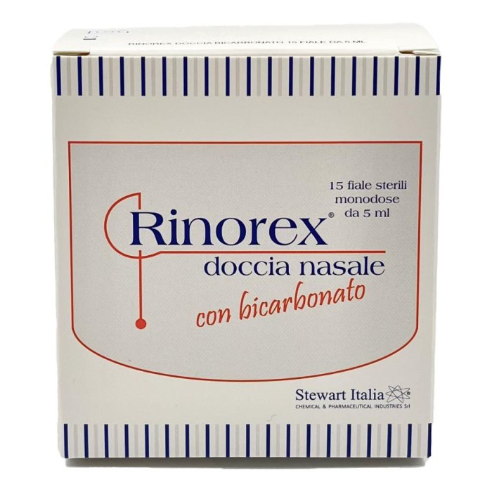 Rinorex doccia nasale con bicarbonato soluzione ipertonica 3% 15 fiale da 5 ml
