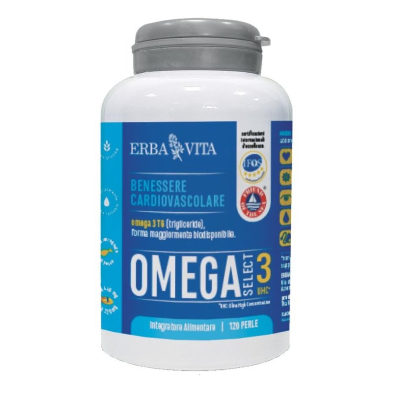Omega select 3 integratore alimentare 120 perle da 1500 mg Omega select 3 integratore alimentare 120 perle da 1500 mg