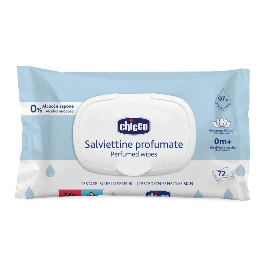 Chicco Salviettine Detergenti Senza Profumo, 72 Salviette Chicco Salviettine Detergenti Senza Profumo, 72 Salviette