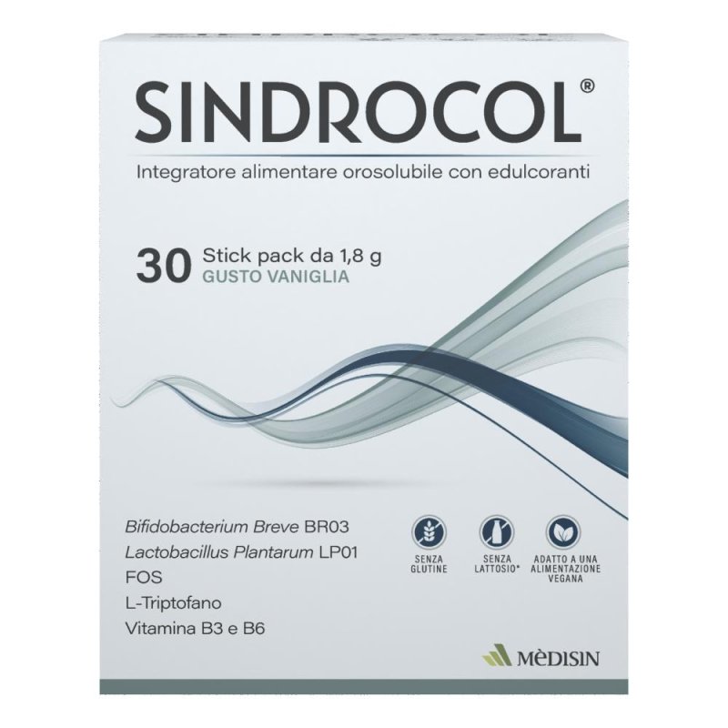 Sindrocol 30 Stick Pack Integratore in Stick Monodose per il Benessere Intestinale Sindrocol 30 Stick Pack Integratore in Stick Monodose per il Benessere Intestinale