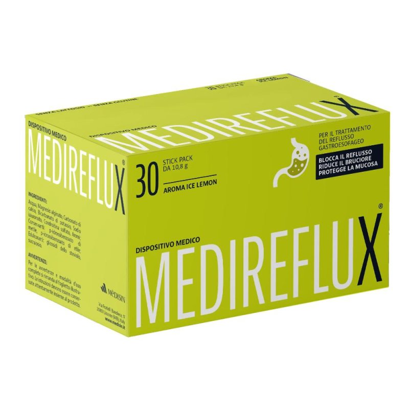 Medireflux 30 stick - dispositivo medico per reflusso e bruciore di stomaco Medireflux 30 stick - dispositivo medico per reflusso e bruciore di stomaco