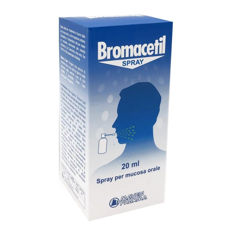 Bromacetil Spray Gola 20 ml &ndash; Spray Orale Lenitivo per Irritazione e Mal di Gola