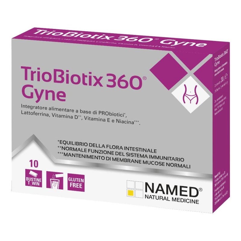 Named TrioBiotix 360 Gyne Integratore Alimentare 10 bustine T-Win Named TrioBiotix 360 Gyne Integratore Alimentare 10 bustine T-Win