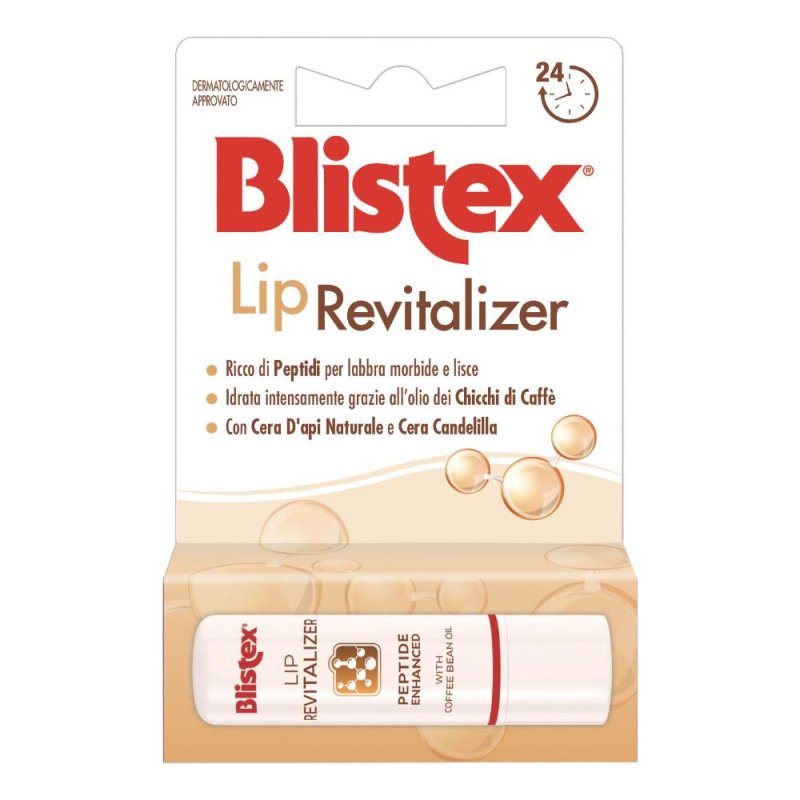 Blistex Lip Revitalizer 3,7 g: balsamo labbra idratante con peptidi e olio di caffè Blistex Lip Revitalizer 3,7 g: balsamo labbra idratante con peptidi e olio di caffè