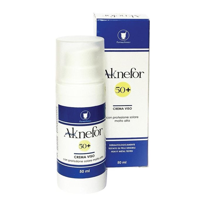 AKNEFOR 50+ Crema Viso Anti Et&agrave; 50 millilitri per Pelle Matura Old Skin con Imperfezioni e Tendenza Acneica