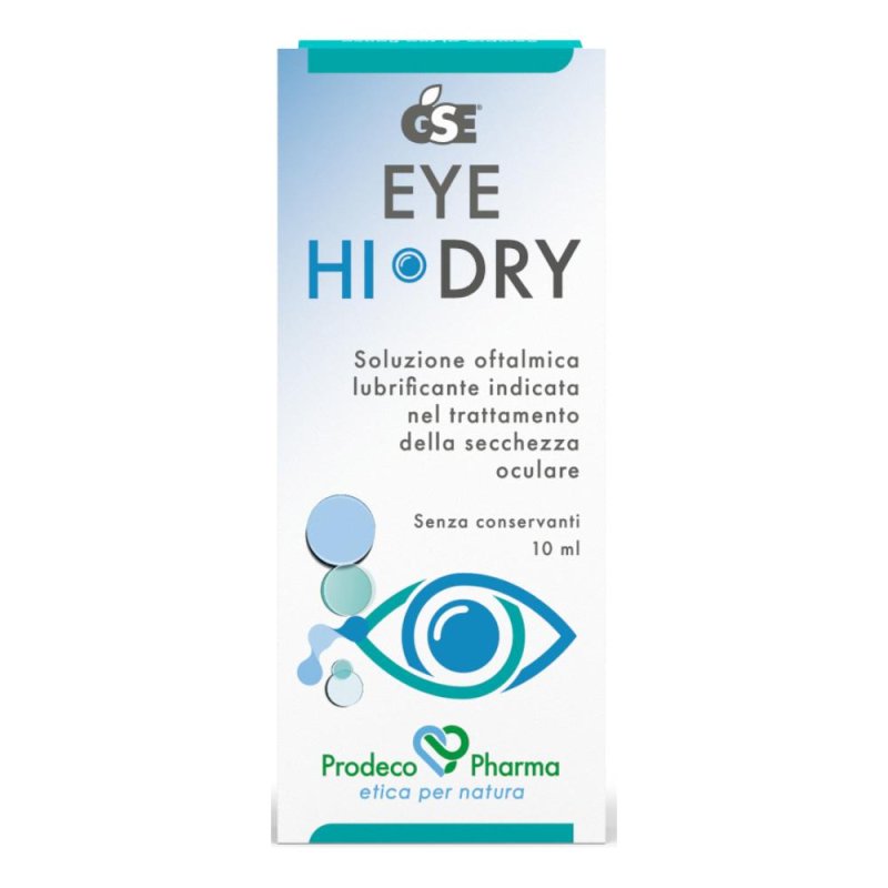 GSE Eye Hi-Dry Gocce Oculari Lubrificanti per Occhi Secchi 10 ml