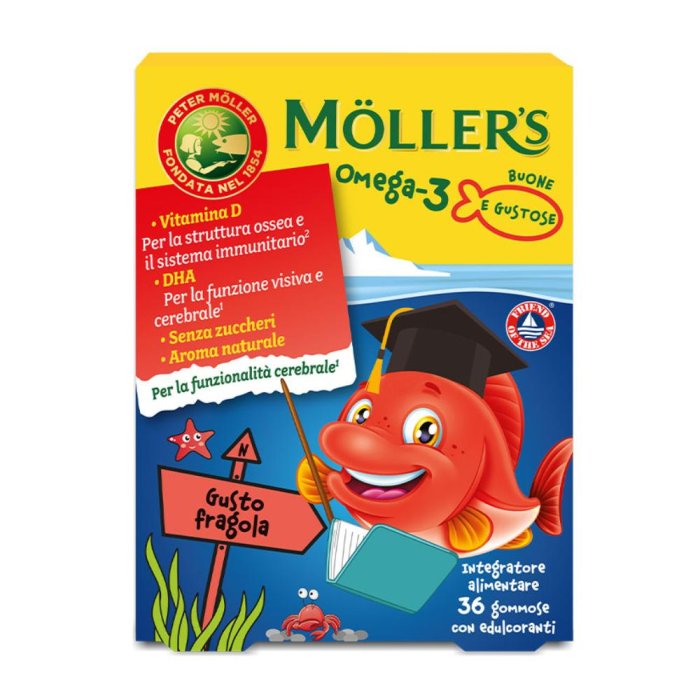 Mollers Omega 3 Jelly 36 gommose - integratore di omega 3 per bambini in gommose Mollers Omega 3 Jelly 36 gommose - integratore di omega 3 per bambini in gommose