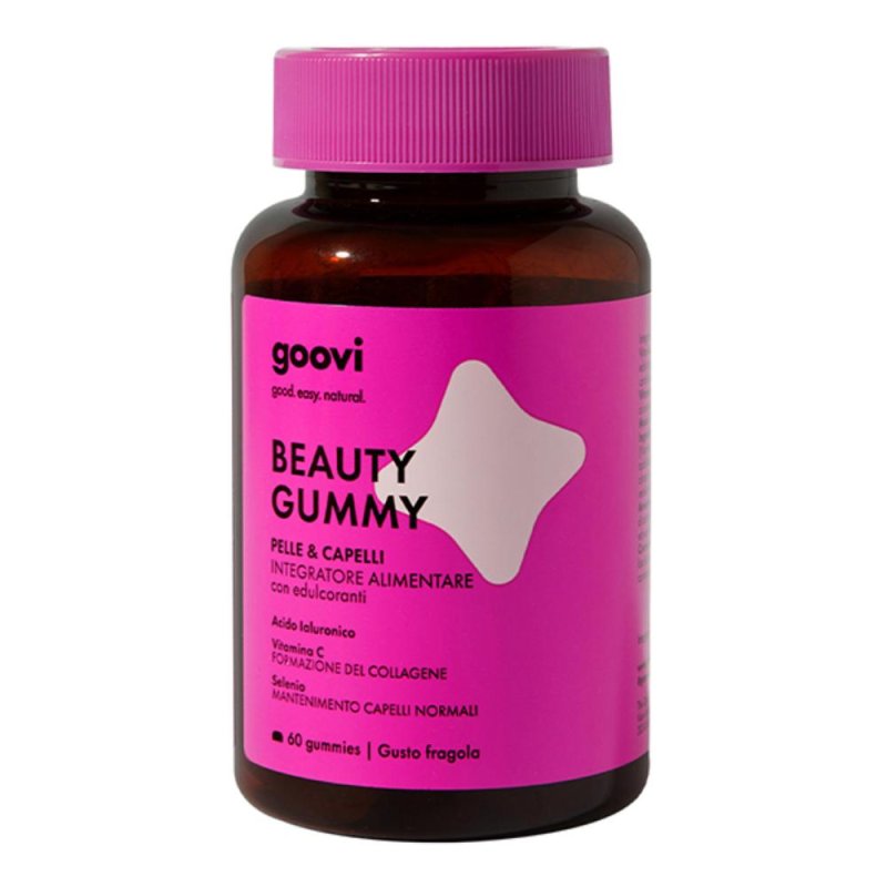 Goovi Beauty Gummy Pelle e Capelli 60 Gummies - Integratore con Acido Ialuronico, Vitamine e Selenio Goovi Beauty Gummy Pelle e Capelli 60 Gummies - Integratore con Acido Ialuronico, Vitamine e Selenio
