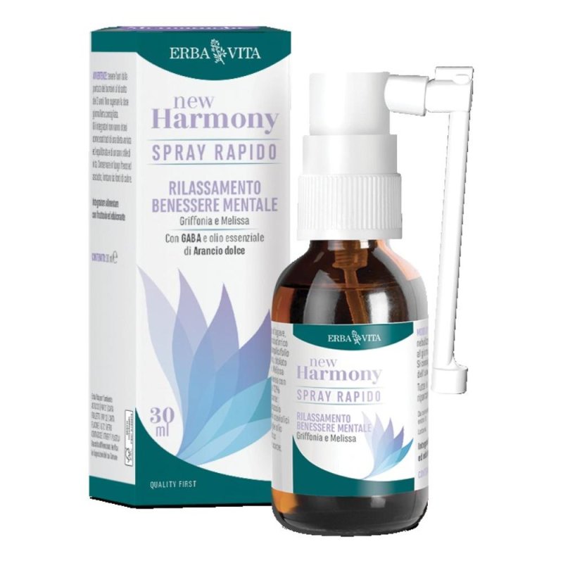 Erba Vita NewHarmony - Spray Rapido Integratore Benessere Mentale e Tono dell'Umore 30 ml Erba Vita NewHarmony - Spray Rapido Integratore Benessere Mentale e Tono dell'Umore 30 ml