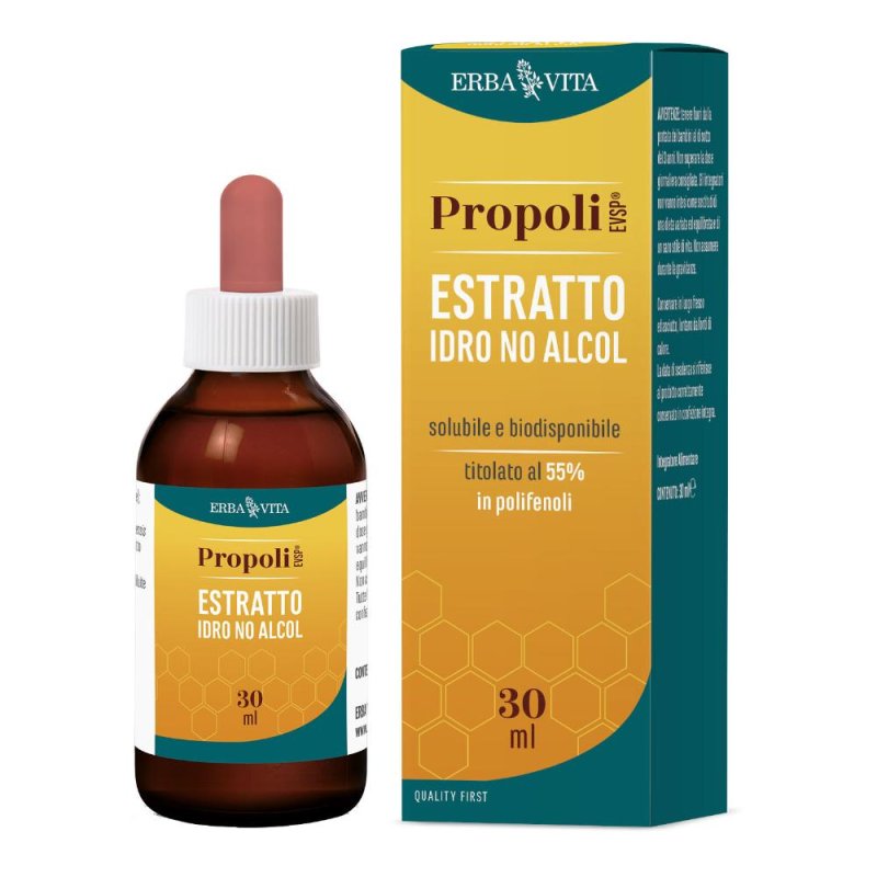 Erba Vita Propoli EVSP - Estratto Idro No Alcol Integratore Sistema Immunitario 30 ml Erba Vita Propoli EVSP - Estratto Idro No Alcol Integratore Sistema Immunitario 30 ml