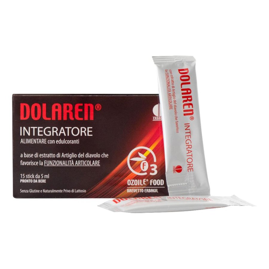 Dolaren 15 Stick Integratore per Dolori Articolari e Muscolari Benessere di Ossa e Articolazioni Dolaren 15 Stick Integratore per Dolori Articolari e Muscolari Benessere di Ossa e Articolazioni