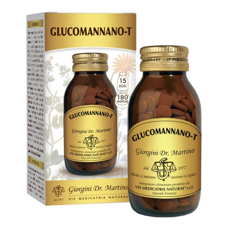 Glucomannano-T 180 pastiglie - integratore di fibra glucomannano per sazieta Glucomannano-T 180 pastiglie - integratore di fibra glucomannano per sazieta