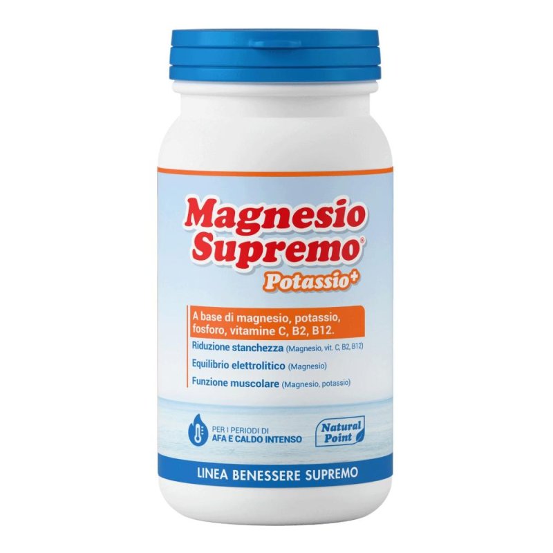 Magnesio Supremo con Potassio 150 g – Integratore di Magnesio e Potassio in Polvere per Stanchezza, Crampi Muscolari e Benessere Nervoso Magnesio Supremo con Potassio 150 g – Integratore di Magnesio e Potassio in Polvere per Stanchezza, Crampi Muscolari e Benessere Nervoso