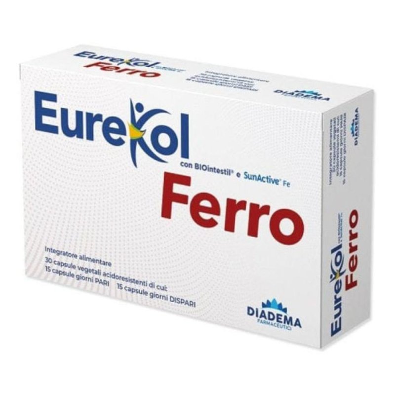 Eurekol Ferro Integratore di Ferro in Capsule – Confezione da 30 Capsule Eurekol Ferro Integratore di Ferro in Capsule – Confezione da 30 Capsule