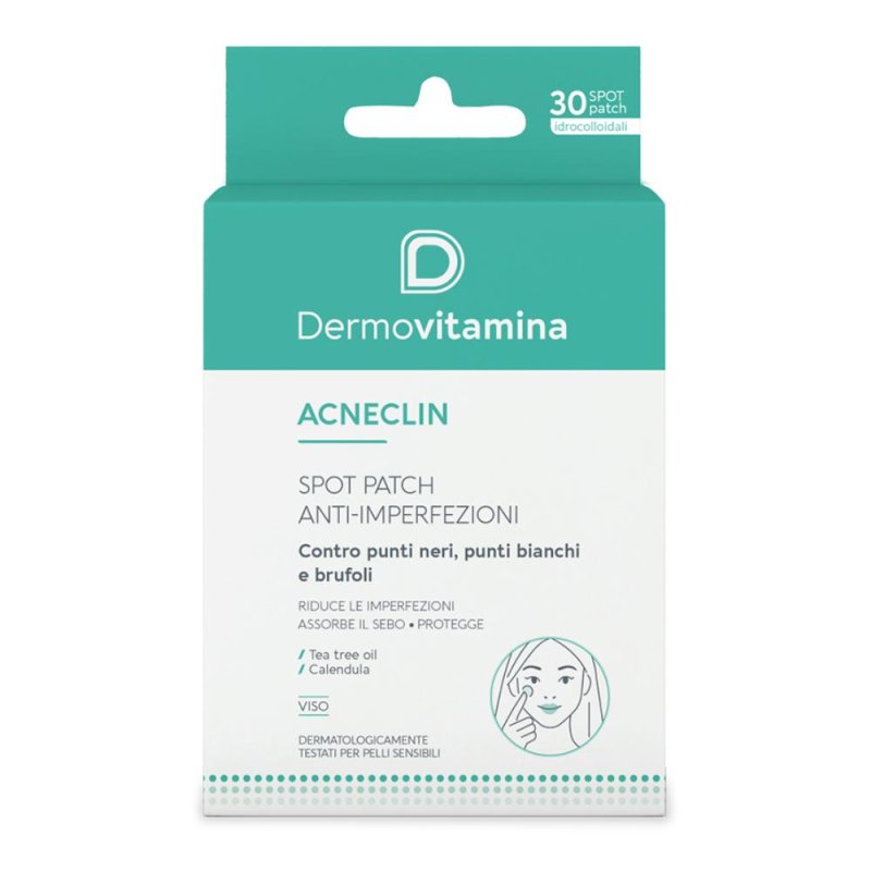 Dermovitamina Acneclin - Spot Patch Anti-Imperfezioni Cerotti, 30 spot patch