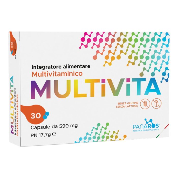 Panaros Multivita Integratore Multivitaminico e Minerale per Energia e Benessere Quotidiano 30 Capsule Panaros Multivita Integratore Multivitaminico e Minerale per Energia e Benessere Quotidiano 30 Capsule