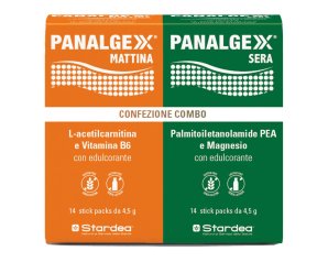 Panalgexx mattina e sera combo integratore per l'apparato muscolo-scheletrico 14 +14 stick packs