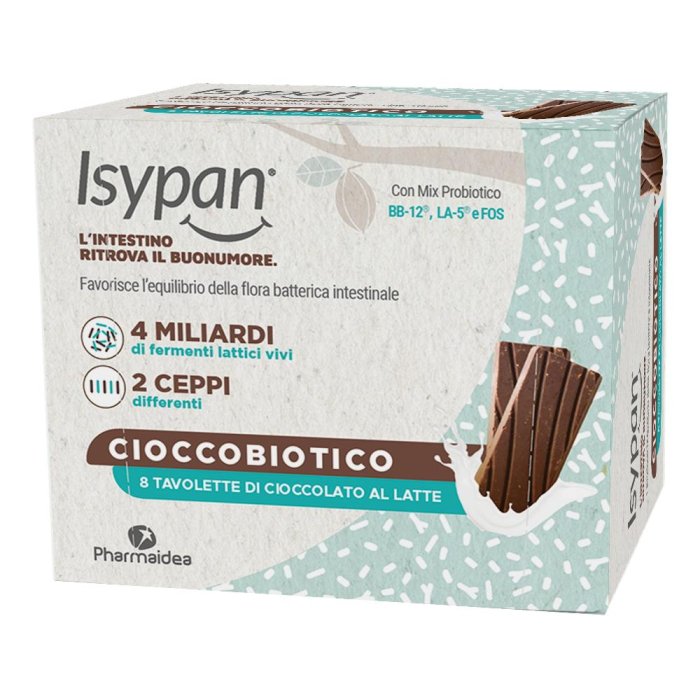 Isypan Cioccobiotico latte 8 pezzi - snack al cioccolato probiotico gusto latte Isypan Cioccobiotico latte 8 pezzi - snack al cioccolato probiotico gusto latte
