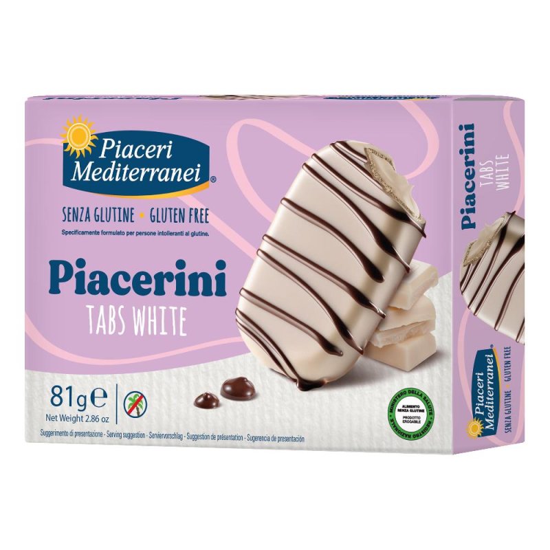 Piacerini Tabs White Snack Senza Glutine Confezione 81 Gr Piacerini Tabs White Snack Senza Glutine Confezione 81 Gr