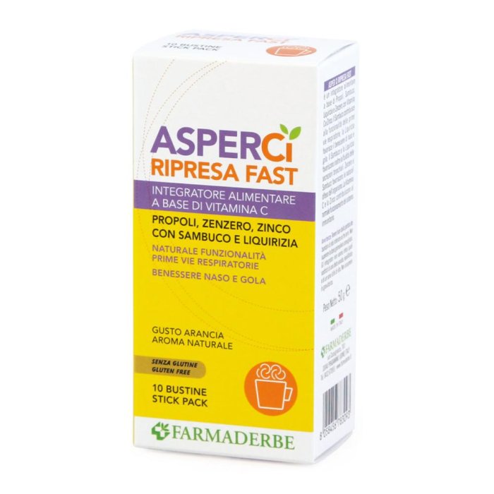 Asper Ci Ripresa Fast integratore per la ripresa energetica e muscolare 10 bustine Asper Ci Ripresa Fast integratore per la ripresa energetica e muscolare 10 bustine