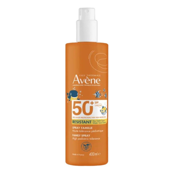 Avène Spray Solare Family Eau thermale SPF 50+ protezione alta per pelle sensibile 400 ml Avène Spray Solare Family Eau thermale SPF 50+ protezione alta per pelle sensibile 400 ml