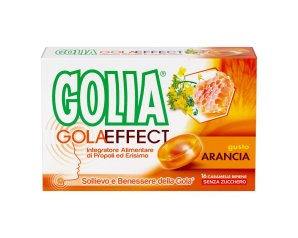 Golia Gola Effect Integratore Alimentare per la gola Arancia 16 caramelle
